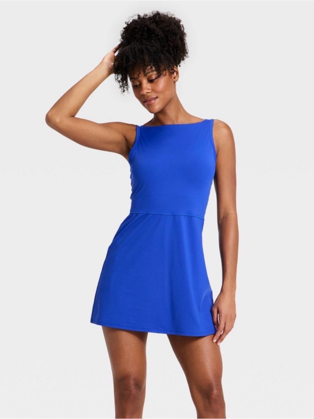 All In Motion NWT Blue Knit High Neck Active Dress XXL Travel Tennis - Picture 3 of 7